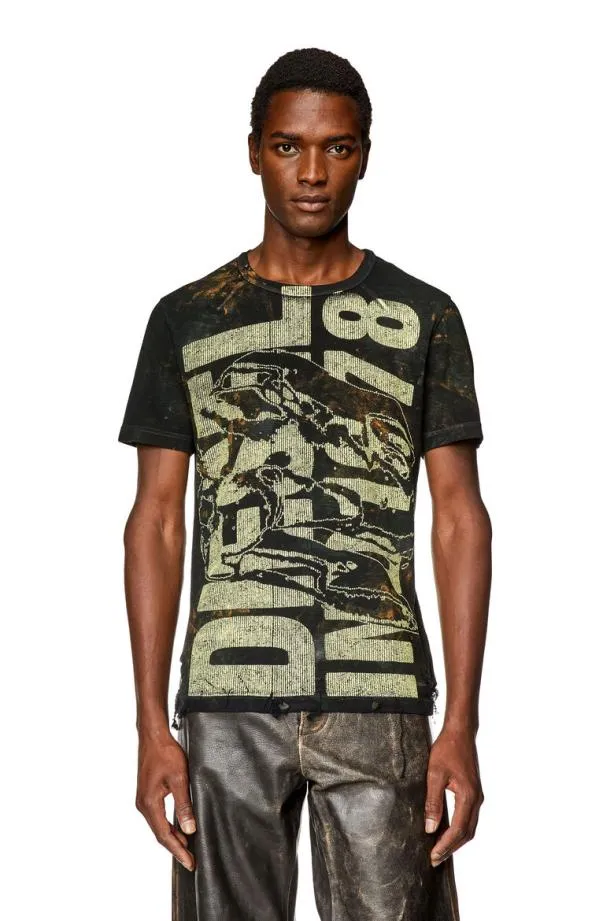 Diesel Tashimi Blackgreen Men TShirts and Polos