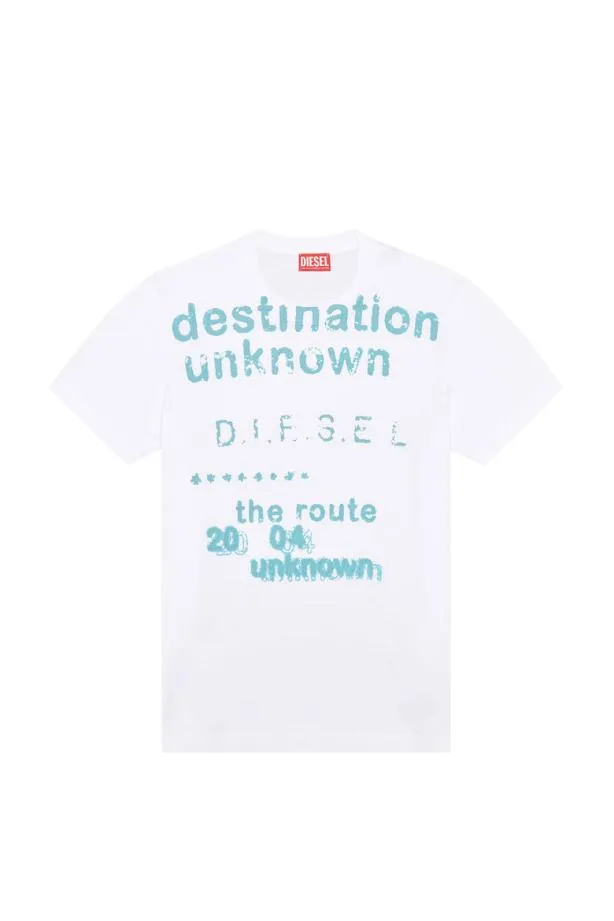 Diesel Tdiegork63 White Men TShirts and Polos