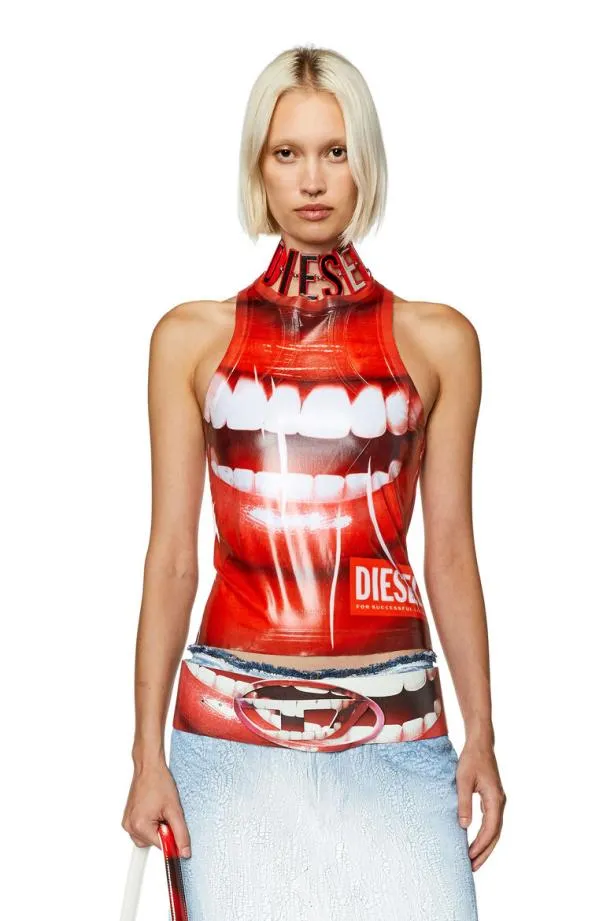 Diesel Tfinsi Pink Women TShirts and Tops