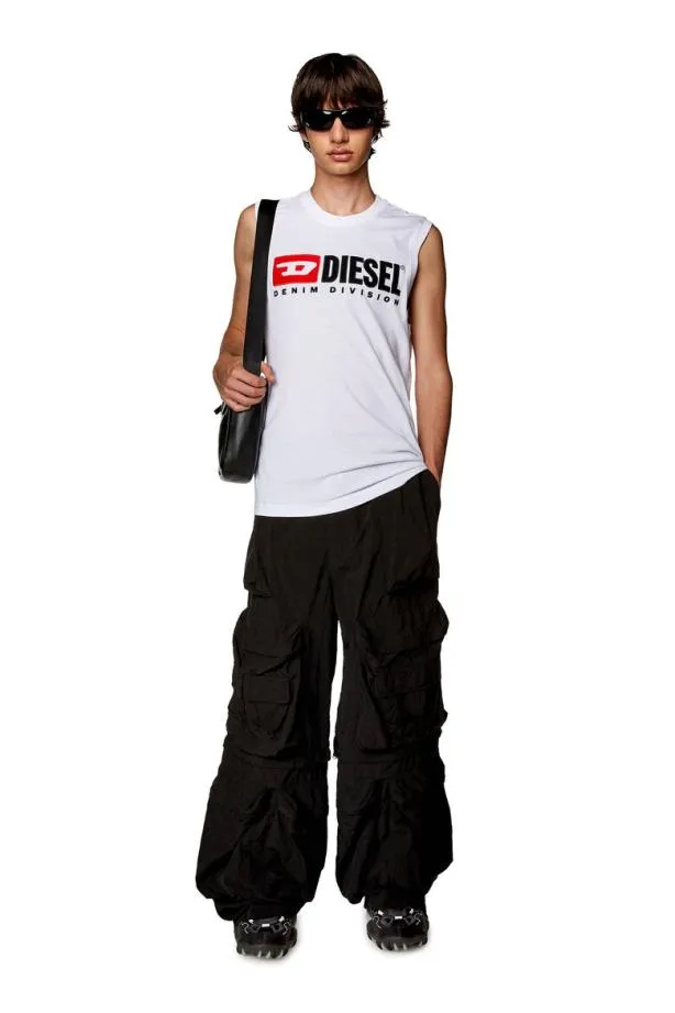 Diesel Tiscodiv White Men TShirts and Polos