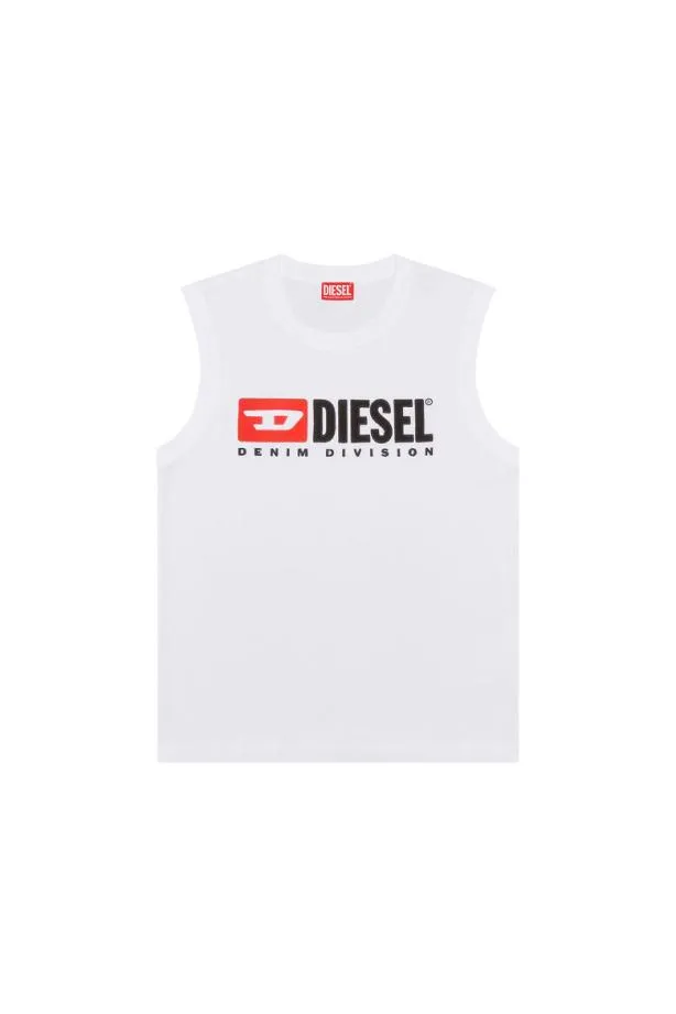 Diesel Tiscodiv White Men TShirts and Polos