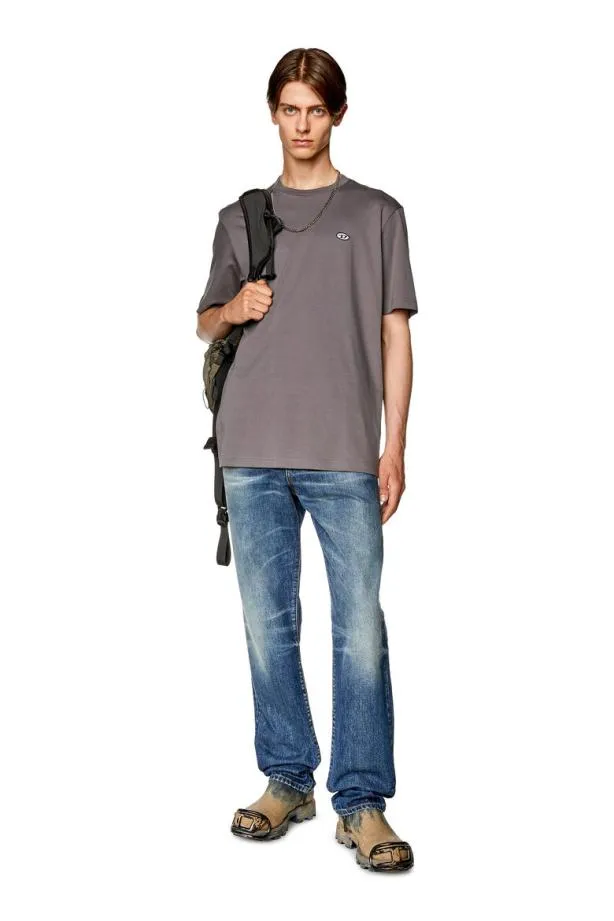 Diesel Tjustdovalpj Dark Grey Men TShirts and Polos