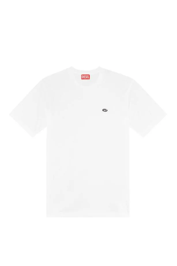 Diesel Tjustdovalpj White Men TShirts and Polos