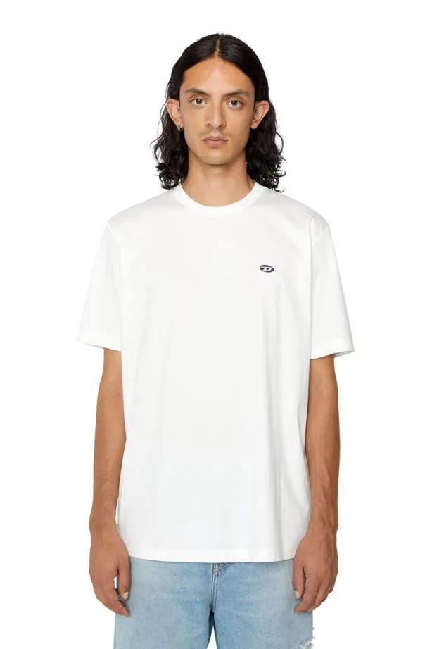 Diesel Tjustdovalpj White Men TShirts and Polos