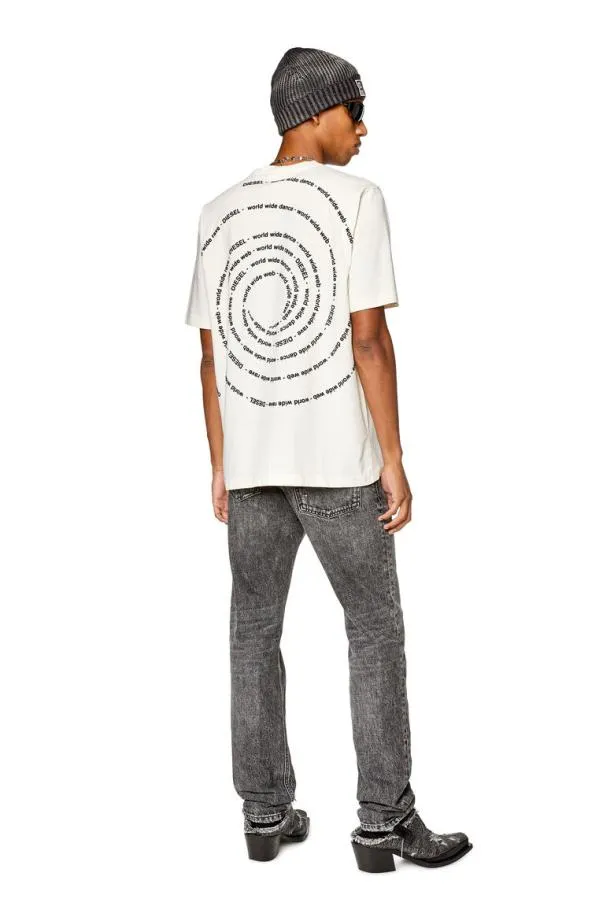 Diesel Tjustl8 White Men TShirts and Polos