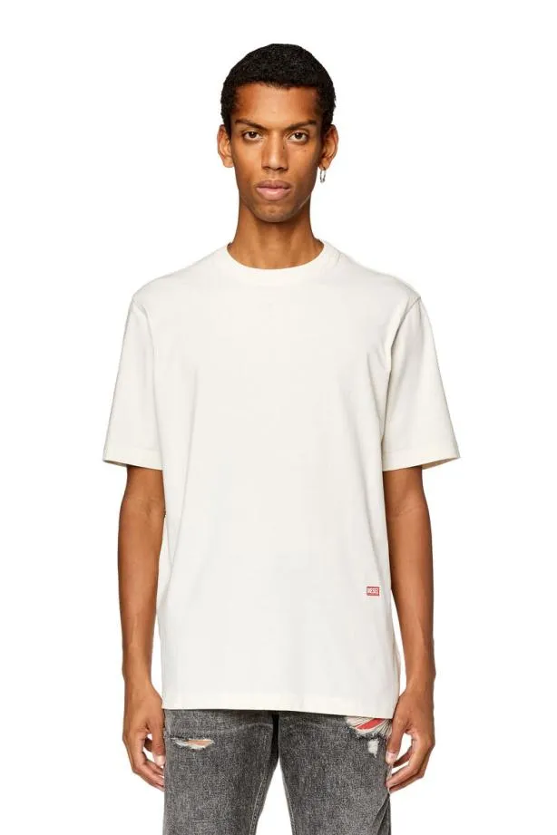 Diesel Tjustl8 White Men TShirts and Polos