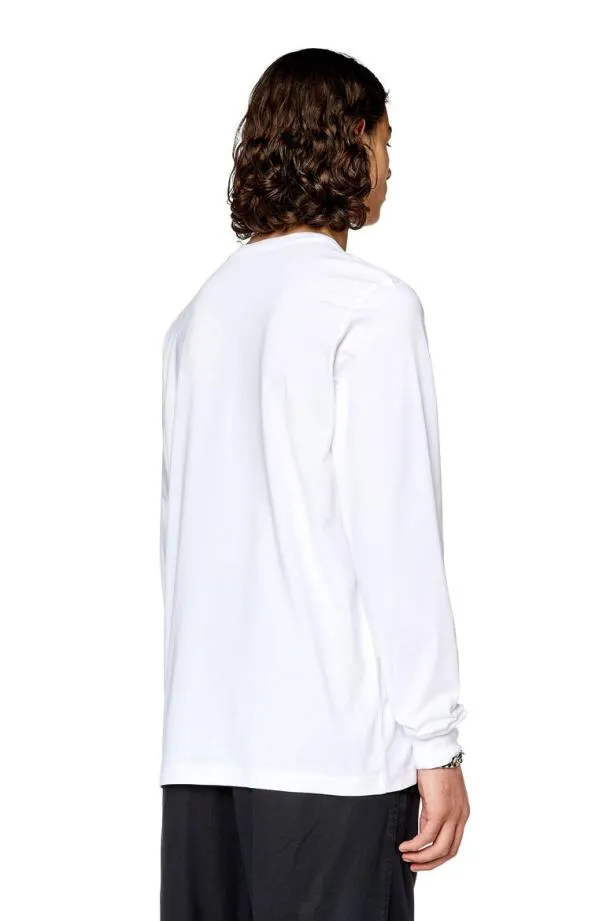 Diesel Tjustlsl6 White Men TShirts and Polos