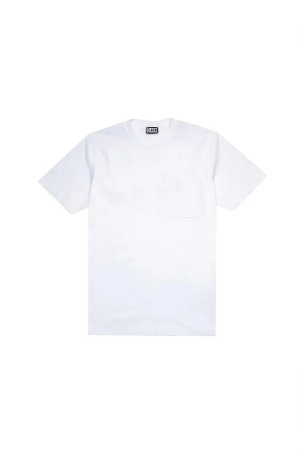 Diesel Tjustworky White Men TShirts and Polos