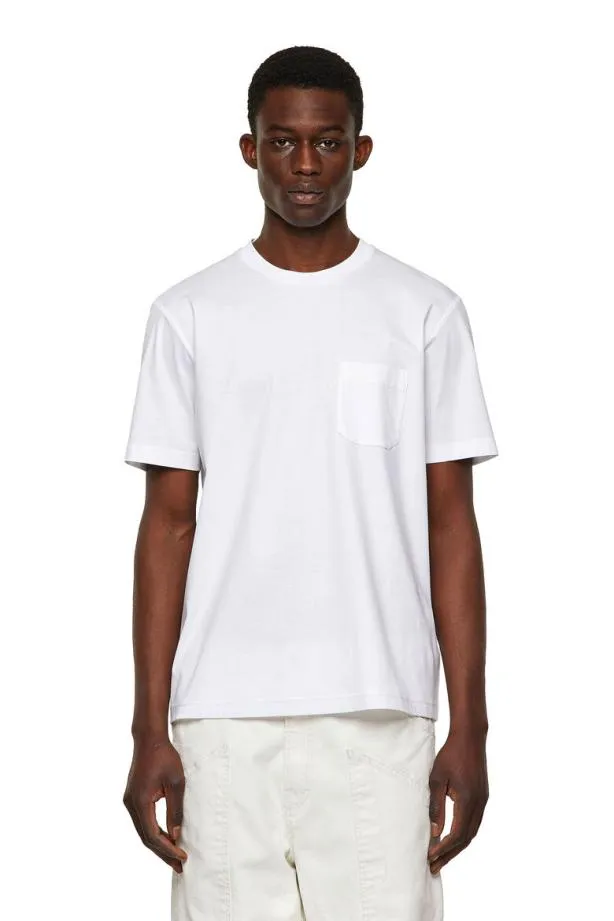 Diesel Tjustworky White Men TShirts and Polos