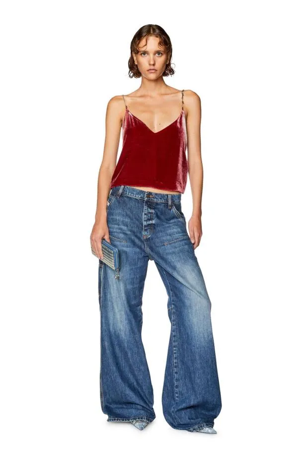 Diesel Tmefa Red Women TShirts and Tops