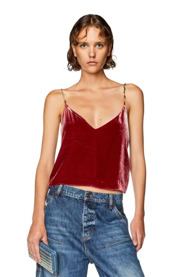 Diesel Tmefa Red Women TShirts and Tops