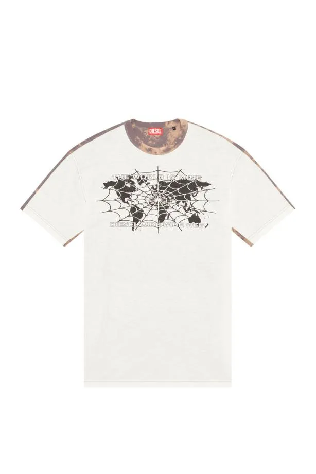 Diesel Twashbicol Pinkwhite Men TShirts and Polos