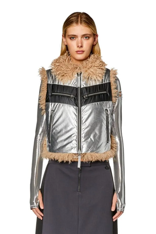 Diesel Wefia Silver Women Jackets