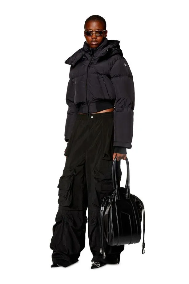 Diesel Wpeytshort Black Women Jackets