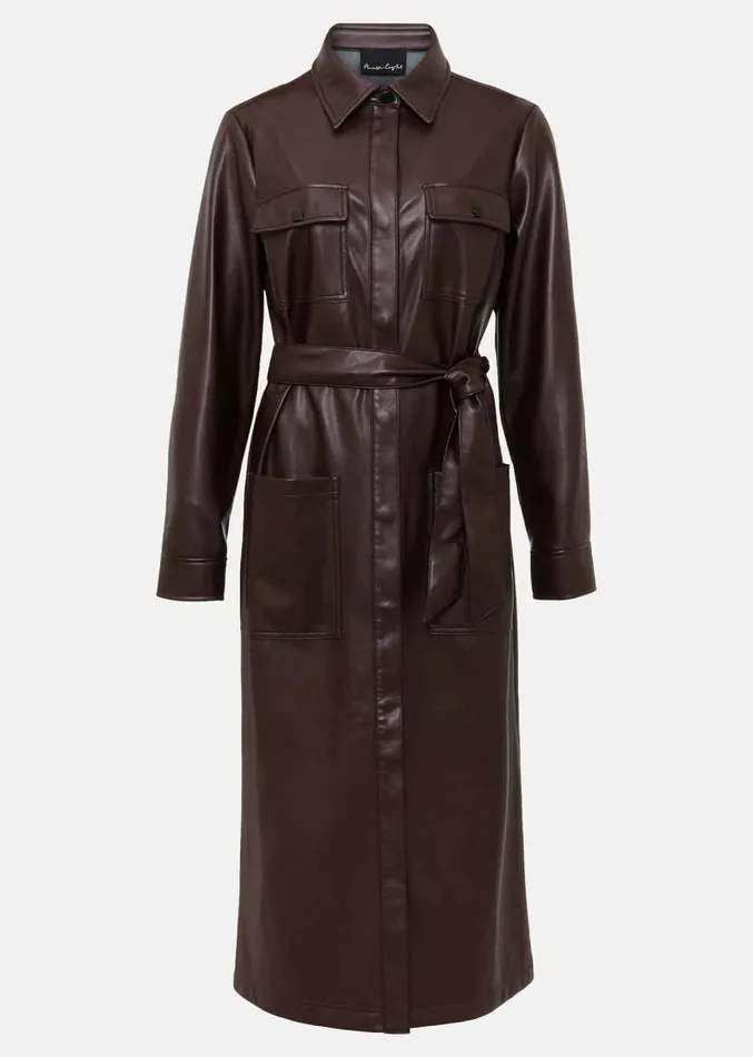Dila Faux Leather Shirt Midi Dress Purple Women Phase Eight Dresses