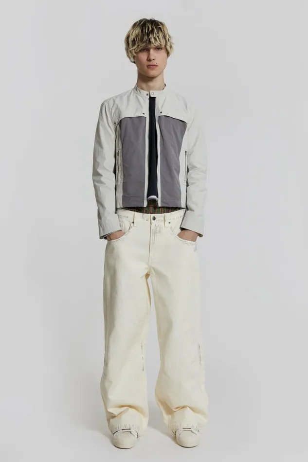 Dirty White Colossus Baggy Jeans White WomenMen Jaded London Colossus Jeans