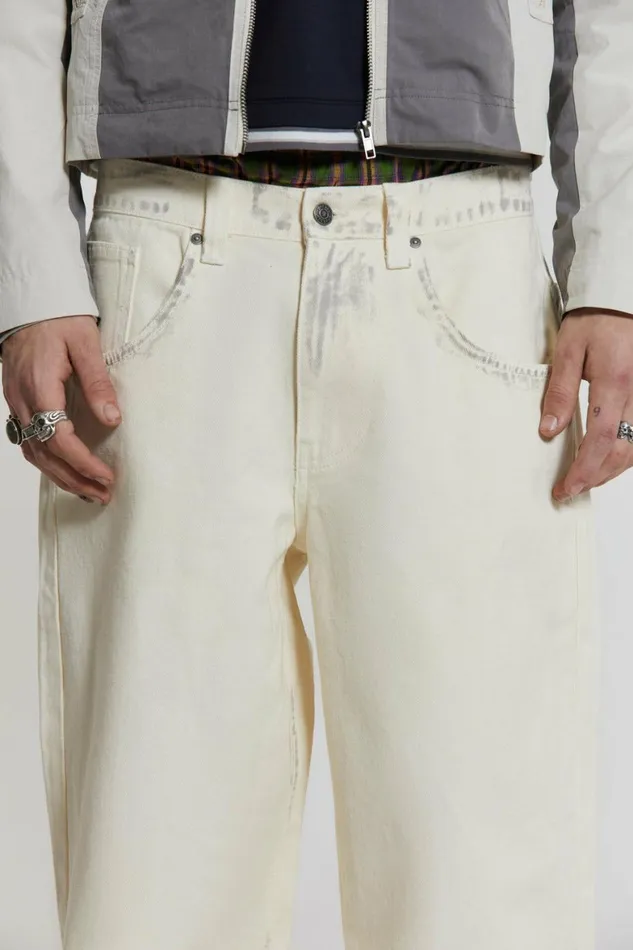 Dirty White Colossus Baggy Jeans White WomenMen Jaded London Colossus Jeans Dirty White Colossus Baggy Jeans White WomenMen Jaded London Colossus Jeans