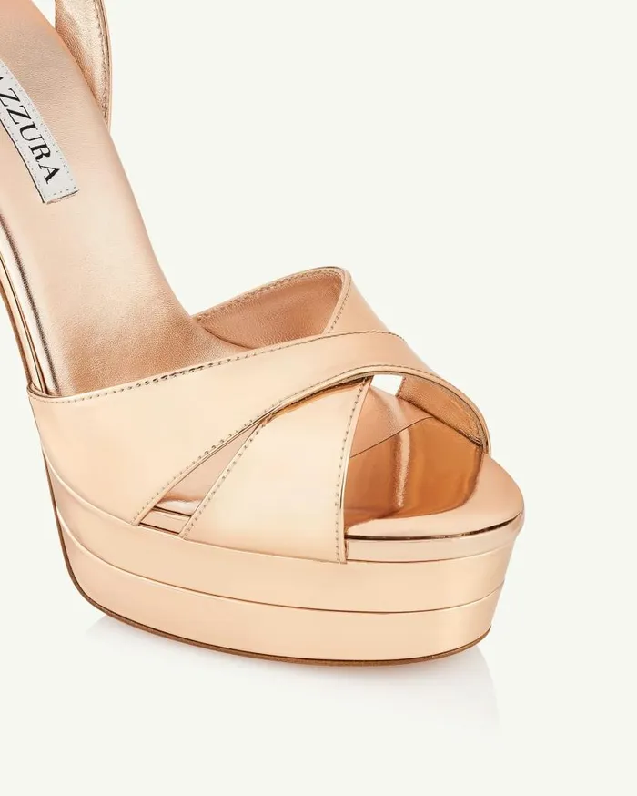 Divine Sandal Plateau 130 Gold Women Aquazzura Platforms Divine Sandal Plateau 130 Gold Women Aquazzura Platforms
