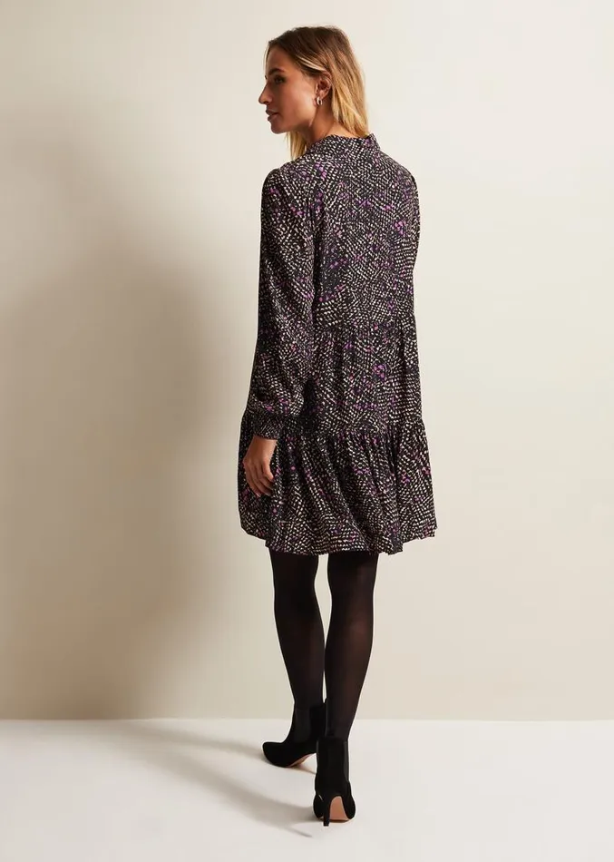 Dolly Snake Swing Dress Purple Women Phase Eight Dresses