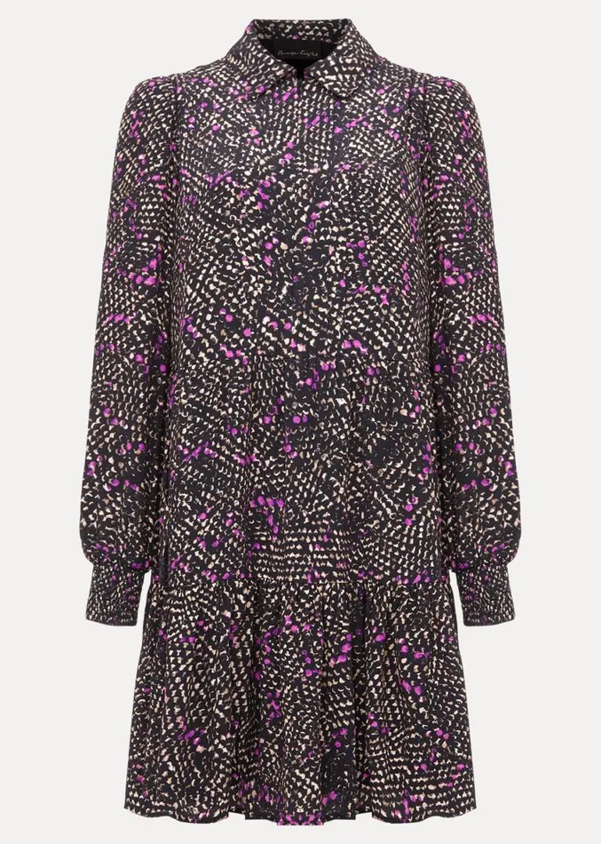 Dolly Snake Swing Dress Purple Women Phase Eight Dresses