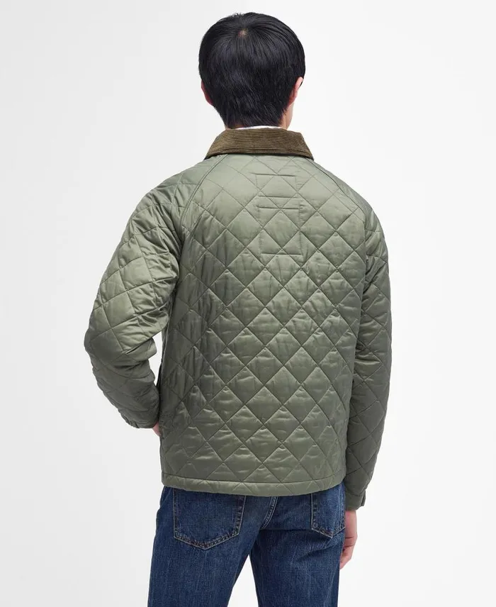 Dom Quilted Jacket Light Moss Men Barbour Quilted Jackets