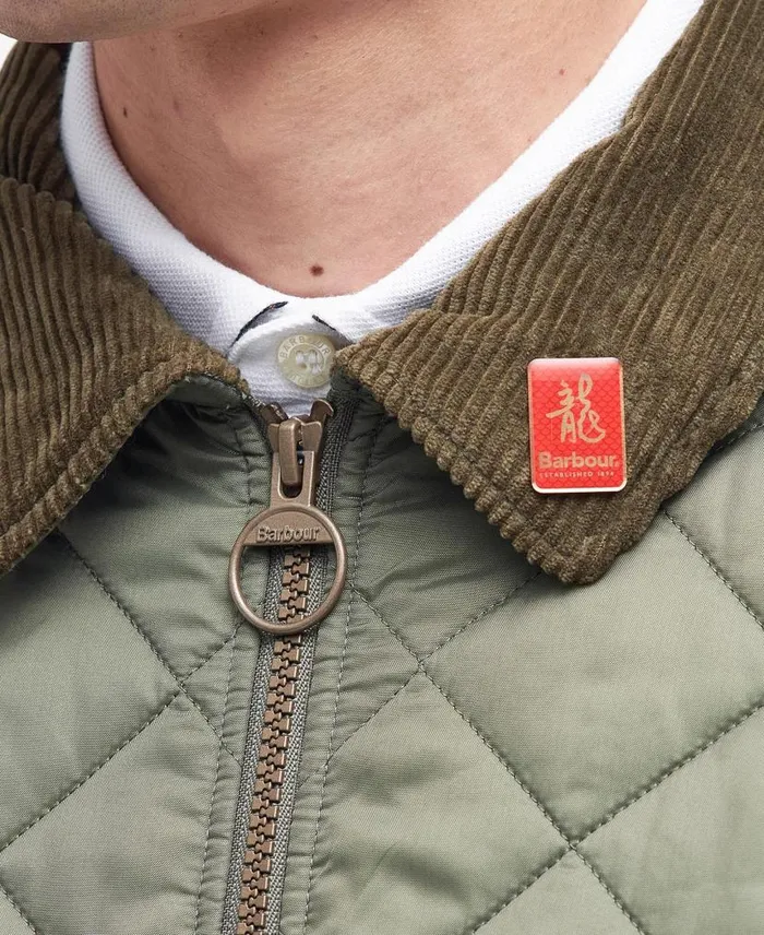 Dom Quilted Jacket Light Moss Men Barbour Quilted Jackets