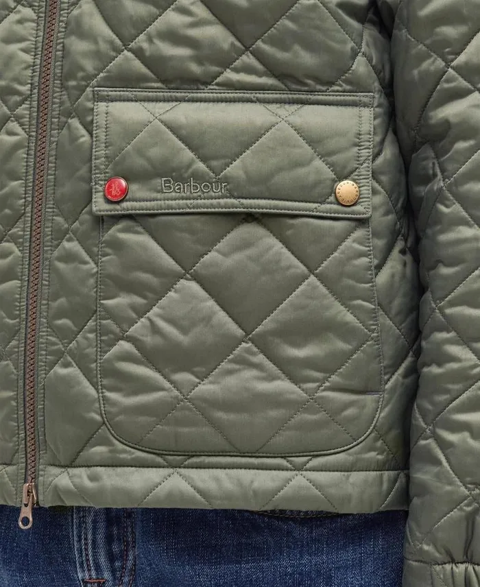 Dom Quilted Jacket Light Moss Men Barbour Quilted Jackets