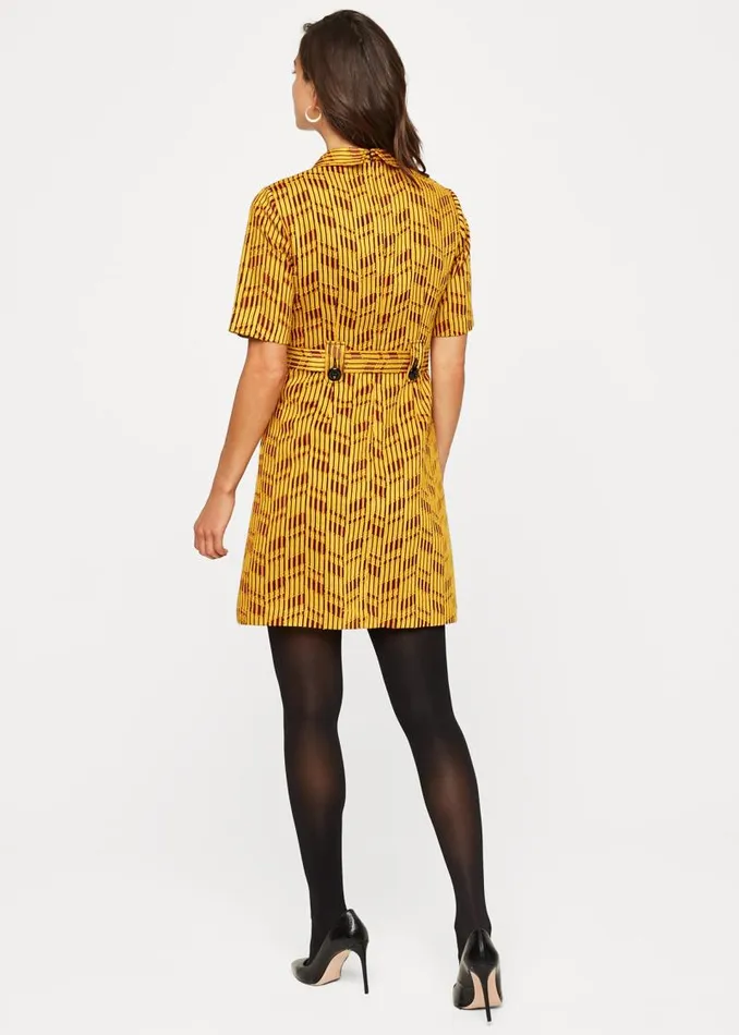 Doria Textured Mini Dress Yellowred Women Phase Eight Dresses