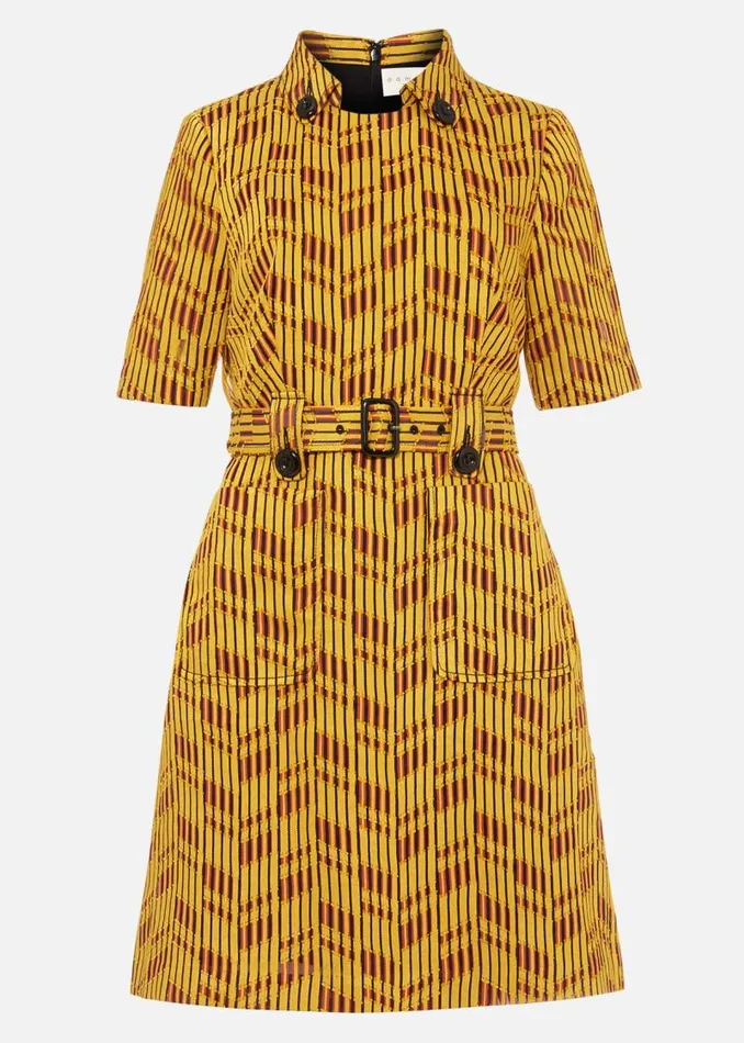 Doria Textured Mini Dress Yellowred Women Phase Eight Dresses