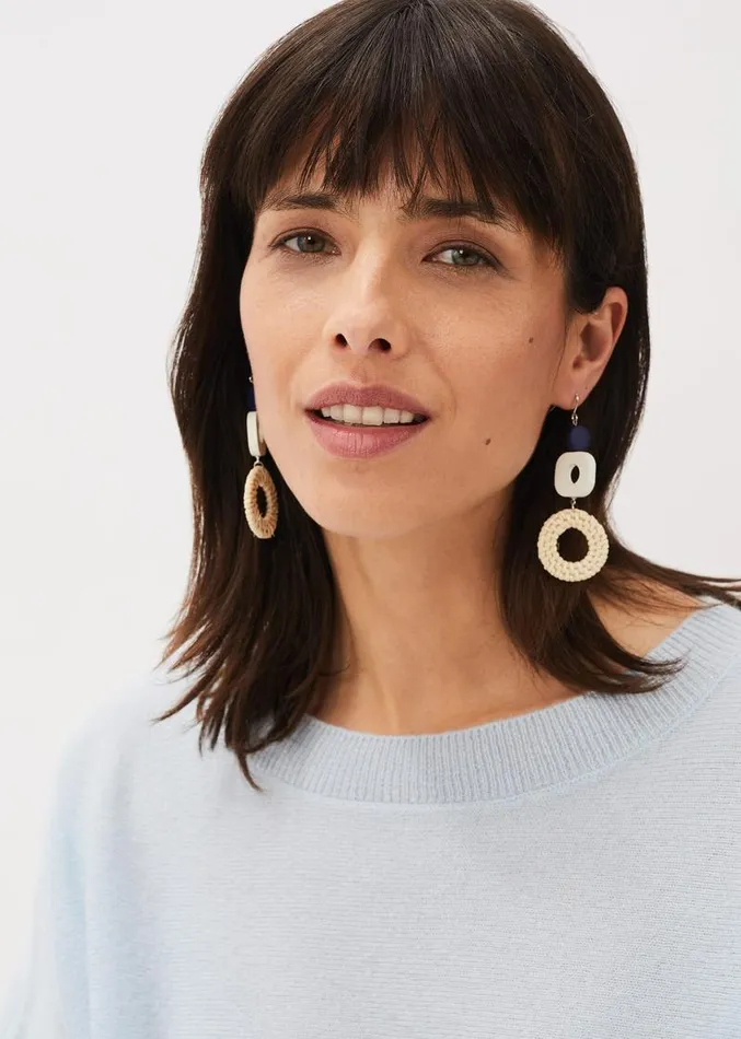Dorie Tiered Raffia Earrings Multicoloured Women Phase Eight Jewellery