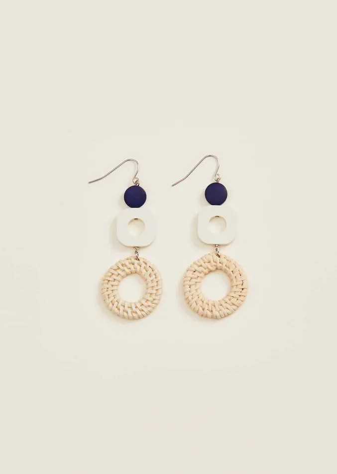 Dorie Tiered Raffia Earrings Multicoloured Women Phase Eight Jewellery