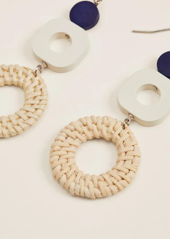 Dorie Tiered Raffia Earrings Multicoloured Women Phase Eight Jewellery
