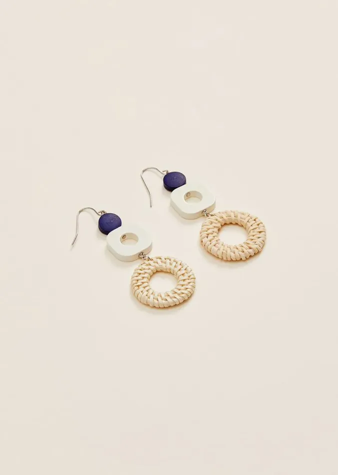 Dorie Tiered Raffia Earrings Multicoloured Women Phase Eight Jewellery