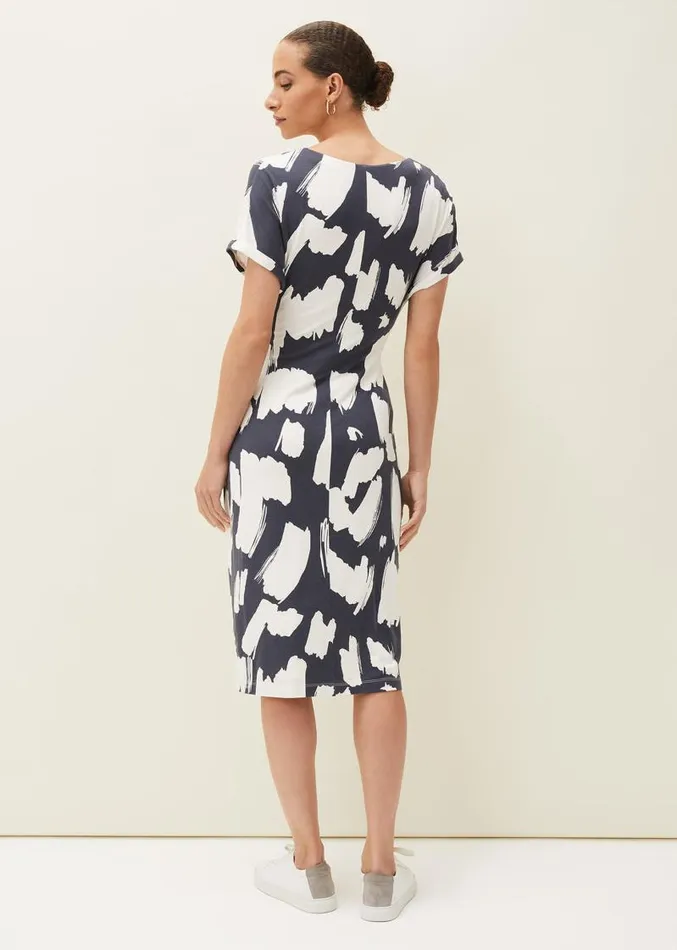 Dotterel Abstract Print Dress Carbonivory Women Phase Eight Dresses