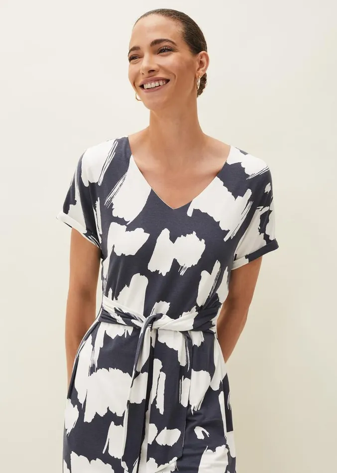 Dotterel Abstract Print Dress Carbonivory Women Phase Eight Dresses
