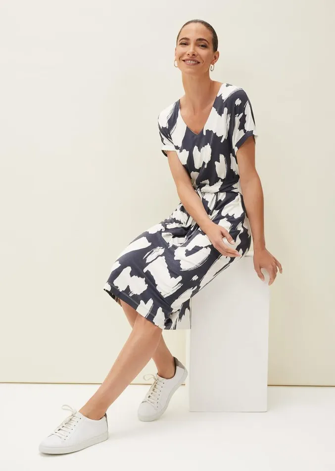 Dotterel Abstract Print Dress Carbonivory Women Phase Eight Dresses