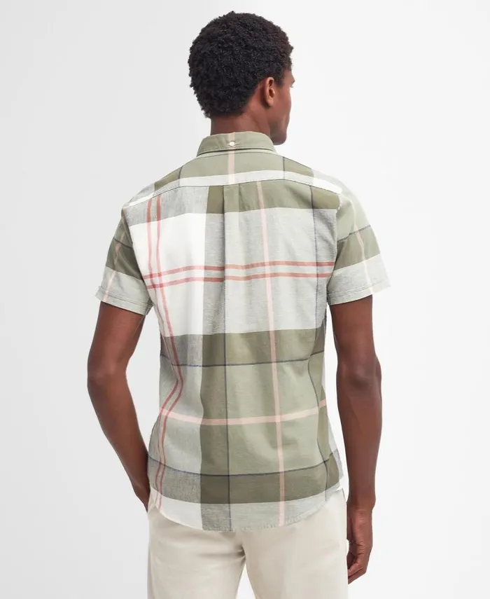 Douglas Tailored ShortSleeved Shirt Kielder Blue Tartan Men Barbour Shirts