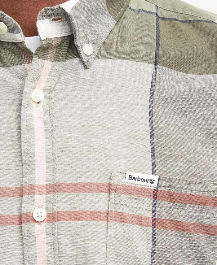 Douglas Tailored ShortSleeved Shirt Kielder Blue Tartan Men Barbour Shirts