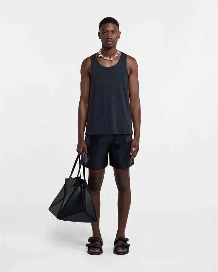 Doxxi Okobor AltLeather Shorts Black Men Nanushka Shorts
