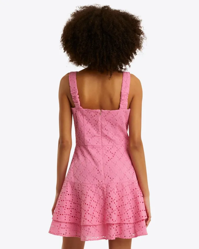 Draper James Ashland Sleeveless Mini Dress In Eyelet Women Dresses