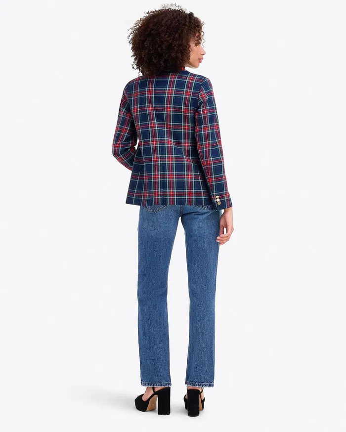 Draper James Blazer In Georgia Plaid Women Jackets and Outerwear