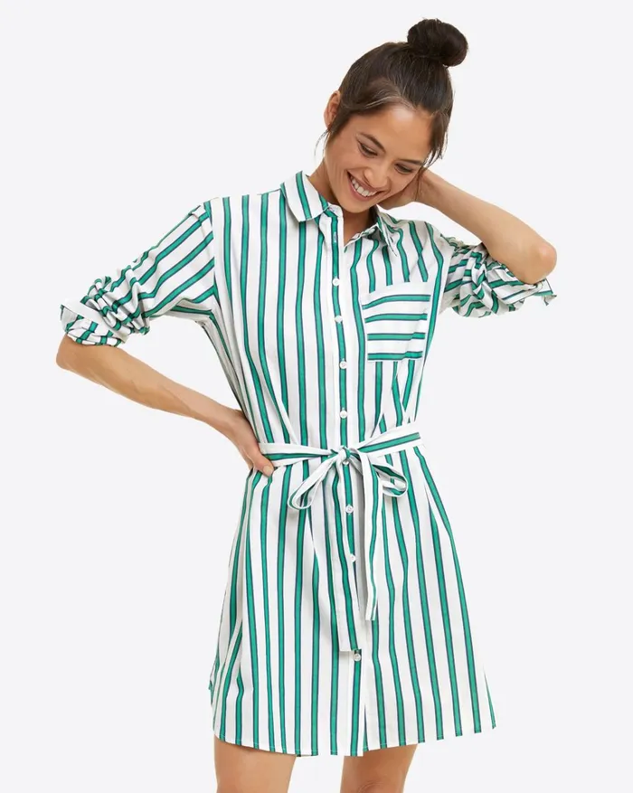 Draper James Carly Shirtdress In Bold Stripe Women Dresses