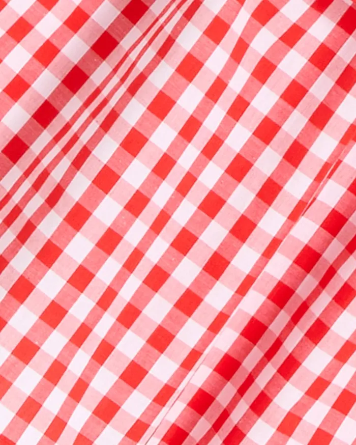 Draper James Deana Smocked Top In Poppy Red Gingham Women Tops
