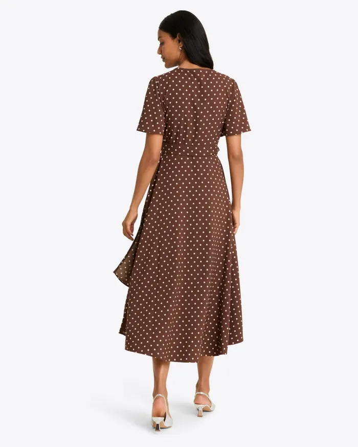 Draper James Gigi Wrap Dress In Matte Satin Women Dresses