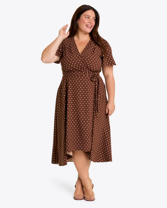 Draper James Gigi Wrap Dress In Matte Satin Women Dresses