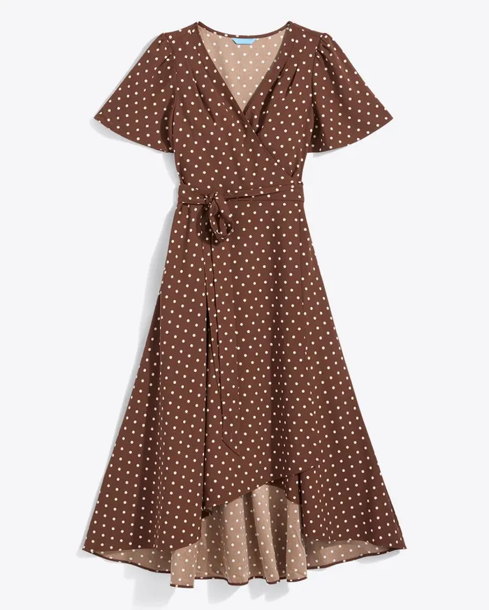 Draper James Gigi Wrap Dress In Matte Satin Women Dresses