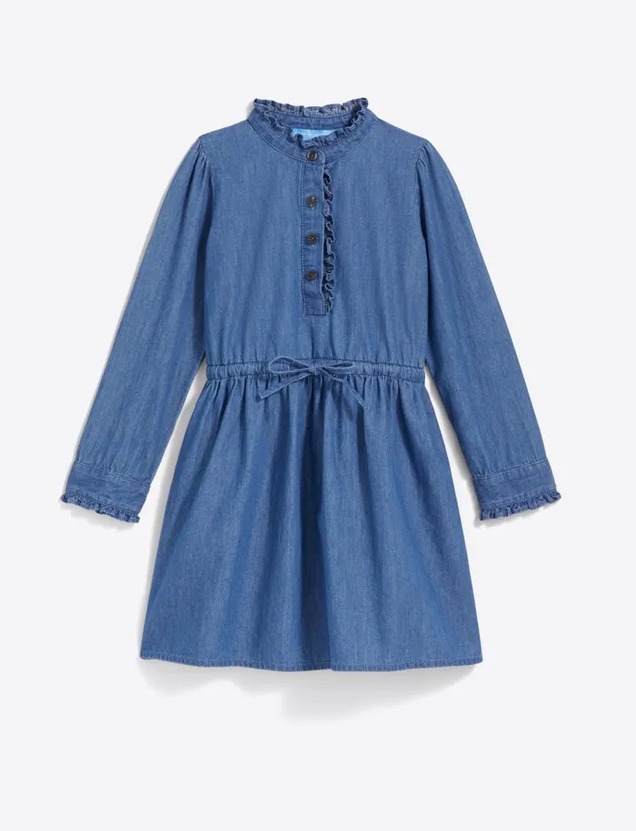 Draper James Girls Shirtdress In Chambray Women Dresses