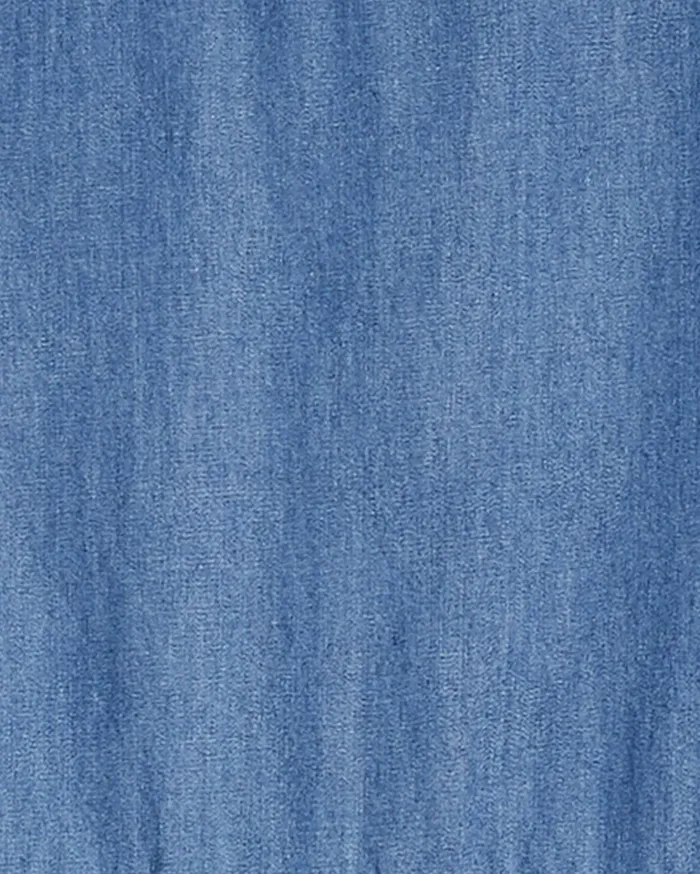 Draper James Heidi VNeck Top In Chambray Women Tops