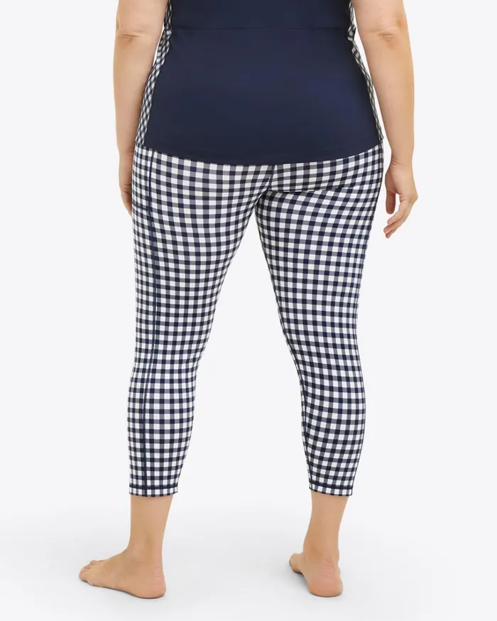 Draper James Leggings In Navy Gingham Women Lounge and Pajamas