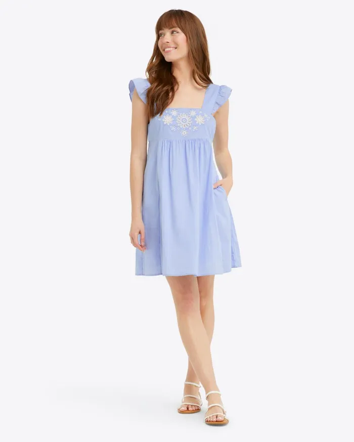 Draper James Maddie Embroidered Babydoll Dress Women Dresses